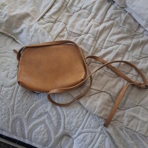 Tan cross body purse